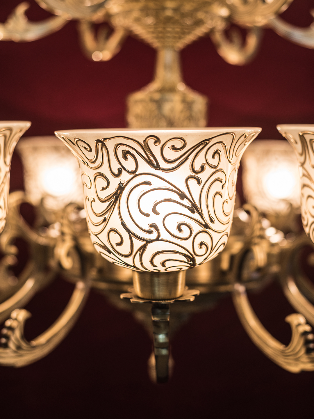 Regal Jaisalmer 3-Tier Brass Chandelier: 21 Lights, Hand-Painted Glass, Grand Palace Style