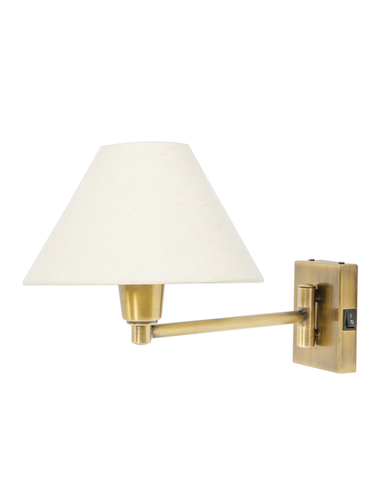 Classy Swivel Antique Brass Bedside Wall Sconce Lamp for Reading
