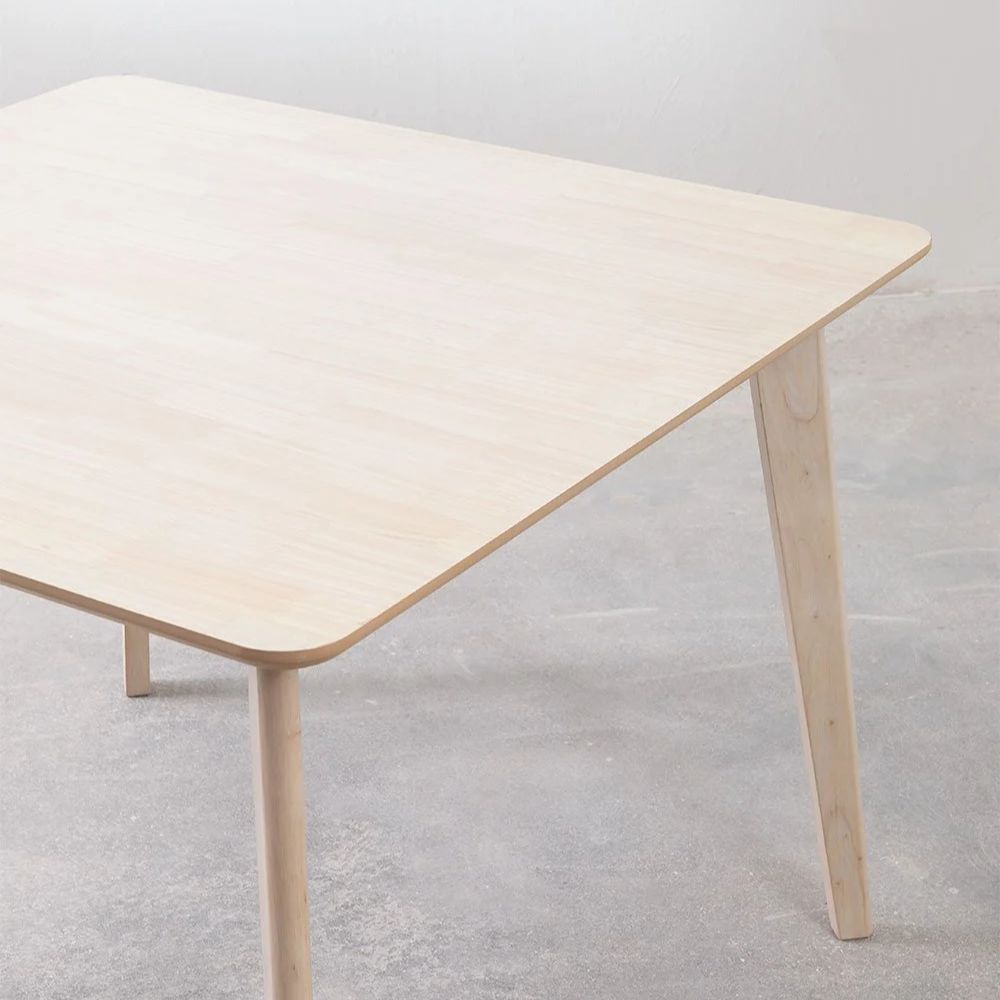 Square Dining Table Natural Finish