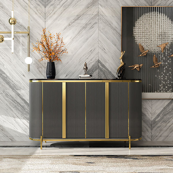 pure brass marble top premium wood sideboard