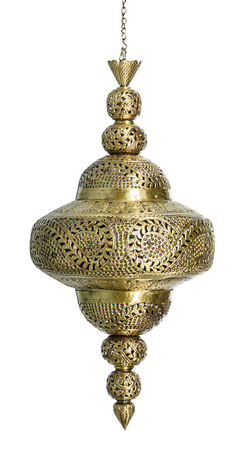 Moroccan Style Royal Brass Pendant Light front view