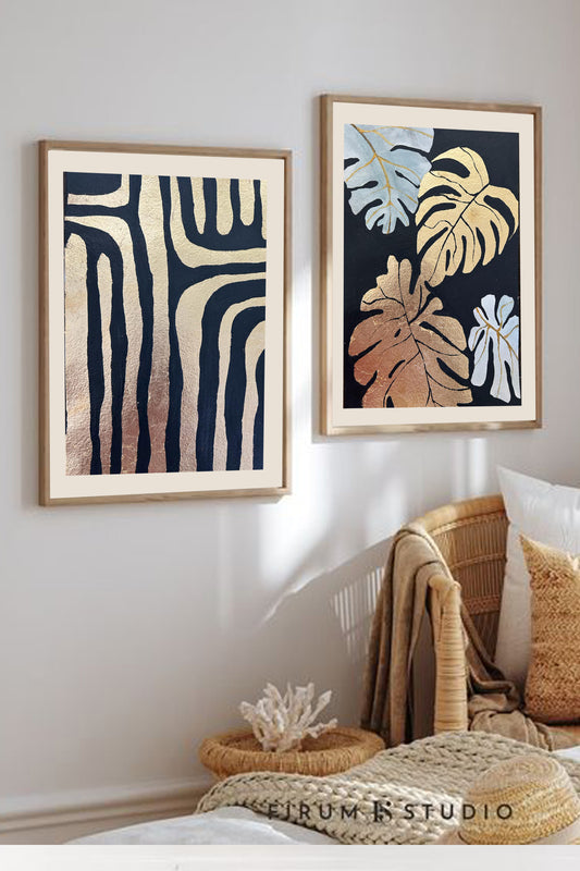 Black & Gold Foil Art