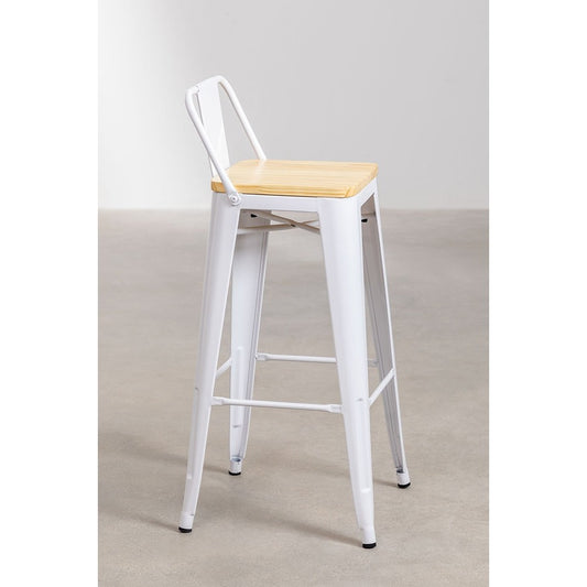 High Stool with Backrest