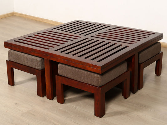 Kivaha Strip 4 Seater Coffee Table Set side view