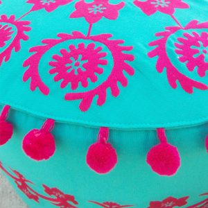 turquoise pouf