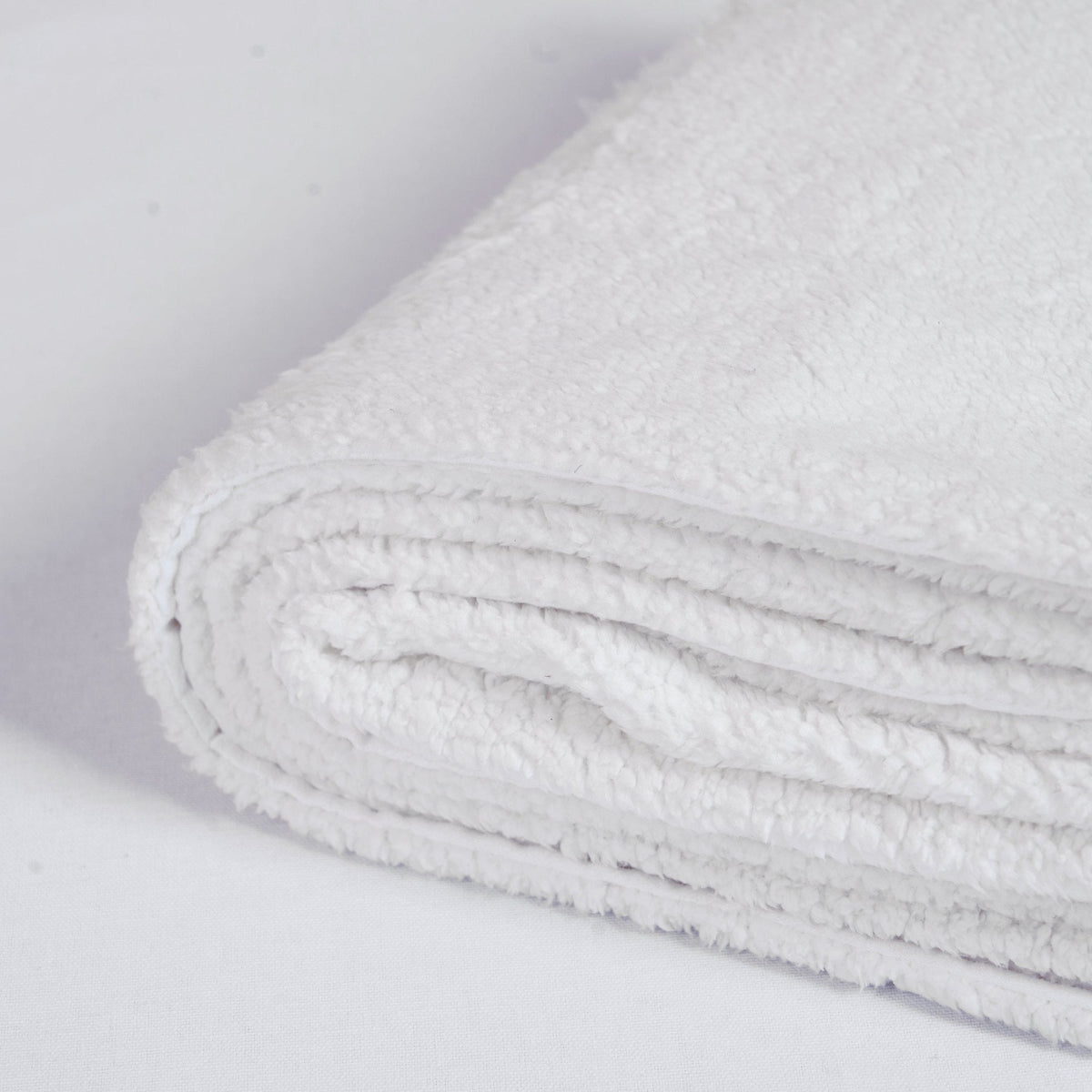 Snow White Parka Faux Fur Throw Blanket | 50 × 60 inches | Faux Suede Back