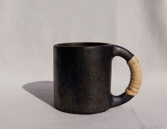 Longpi Black Pottery Coffee Mug Large