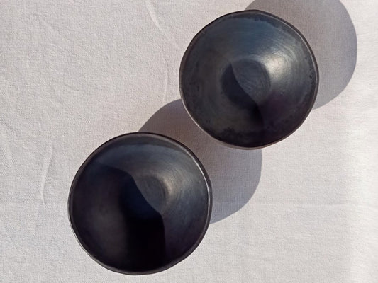 Longpi Black Pottery Soup/Salad Bowl Set of 2