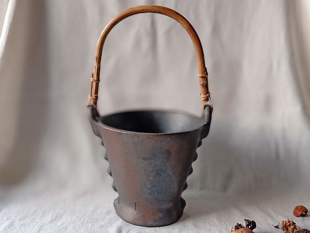 Longpi Black Pottery Ice Bucket Large