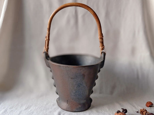 Longpi Black Pottery Ice Bucket Large