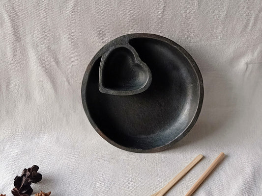 Longpi Black Pottery Momo Plate