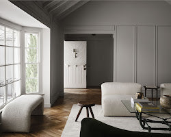 Modern living room interior demonstrating how to choose a color scheme for your home with neutral tones