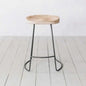 Baltoro Solid Mango Wood Bar Stool with Metal Base