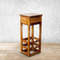 Compact Solid Mango Wood Bar Cabinet with Drawer