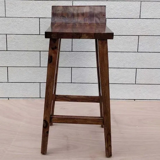 Solid Sheesham Wood Mac Bar Chair – Premium Indoor Bar Stool