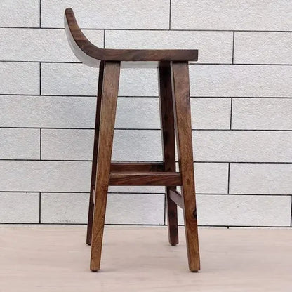 Solid Sheesham Wood Mac Bar Chair – Premium Indoor Bar Stool