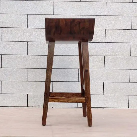 Solid Sheesham Wood Mac Bar Chair – Premium Indoor Bar Stool