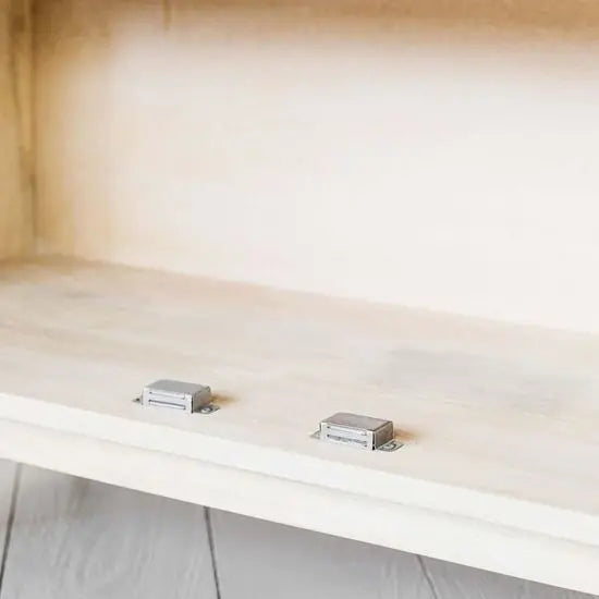 Atlanta Buffet Sideboard with Cane Doors and Mango Wood Whitewash Finish