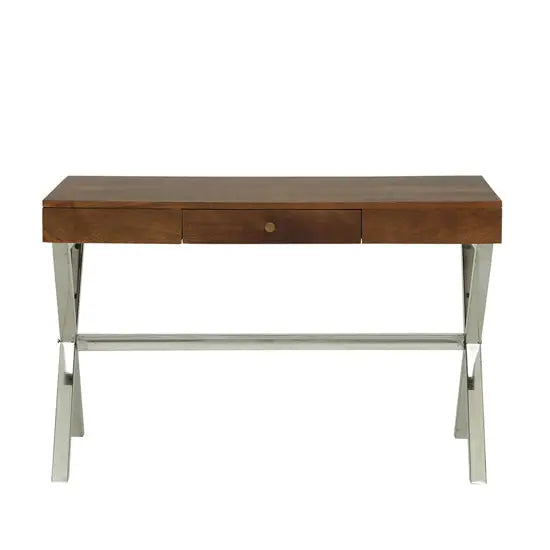 Solid Sheesham Wood Study Desk with Drawer – Dune Xtriva
