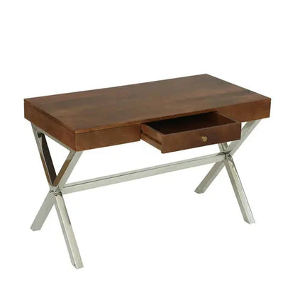 Solid Sheesham Wood Study Desk with Drawer – Dune Xtriva
