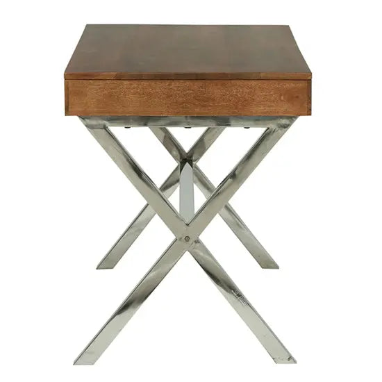 Solid Sheesham Wood Study Desk with Drawer – Dune Xtriva