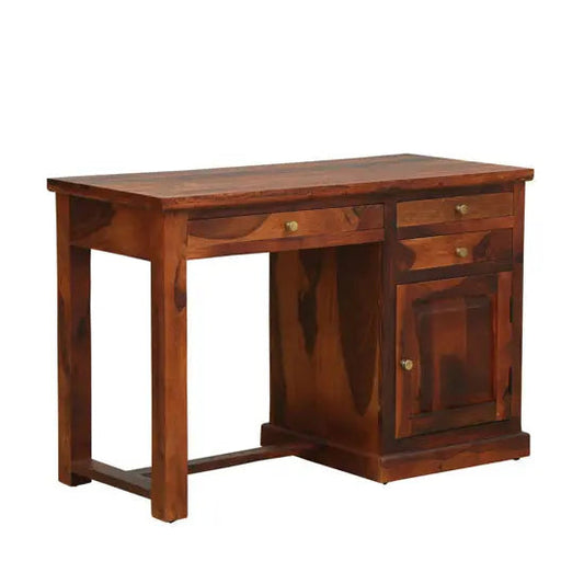 Solid Sheesham Wood Drag Study Desk with Three Drawers