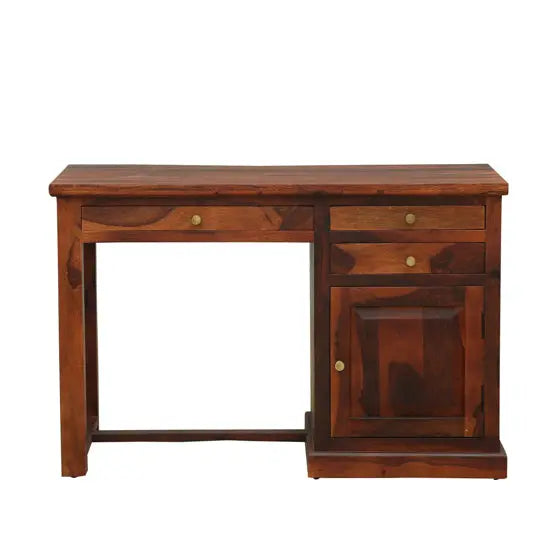 Solid Sheesham Wood Drag Study Desk with Three Drawers