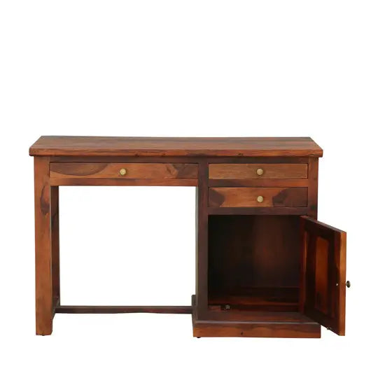 Solid Sheesham Wood Drag Study Desk with Three Drawers