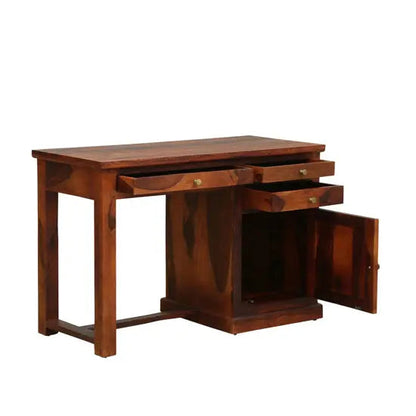 Solid Sheesham Wood Drag Study Desk with Three Drawers