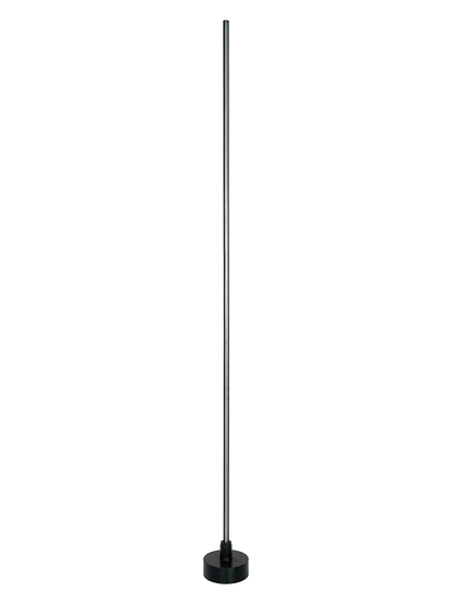 Sleek Black LED Corner Floor Lamp: 60-Inch Modern Pipe Design, Warm White Light