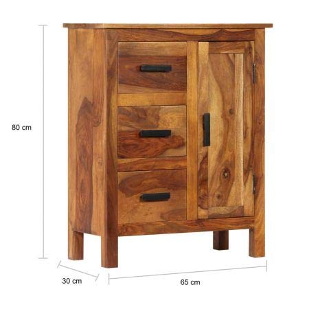 Sideboard 65x30x80 cm Solid Mango Wood Furniture Cabinets & Storage Buffets & Sideboards  In Stock
