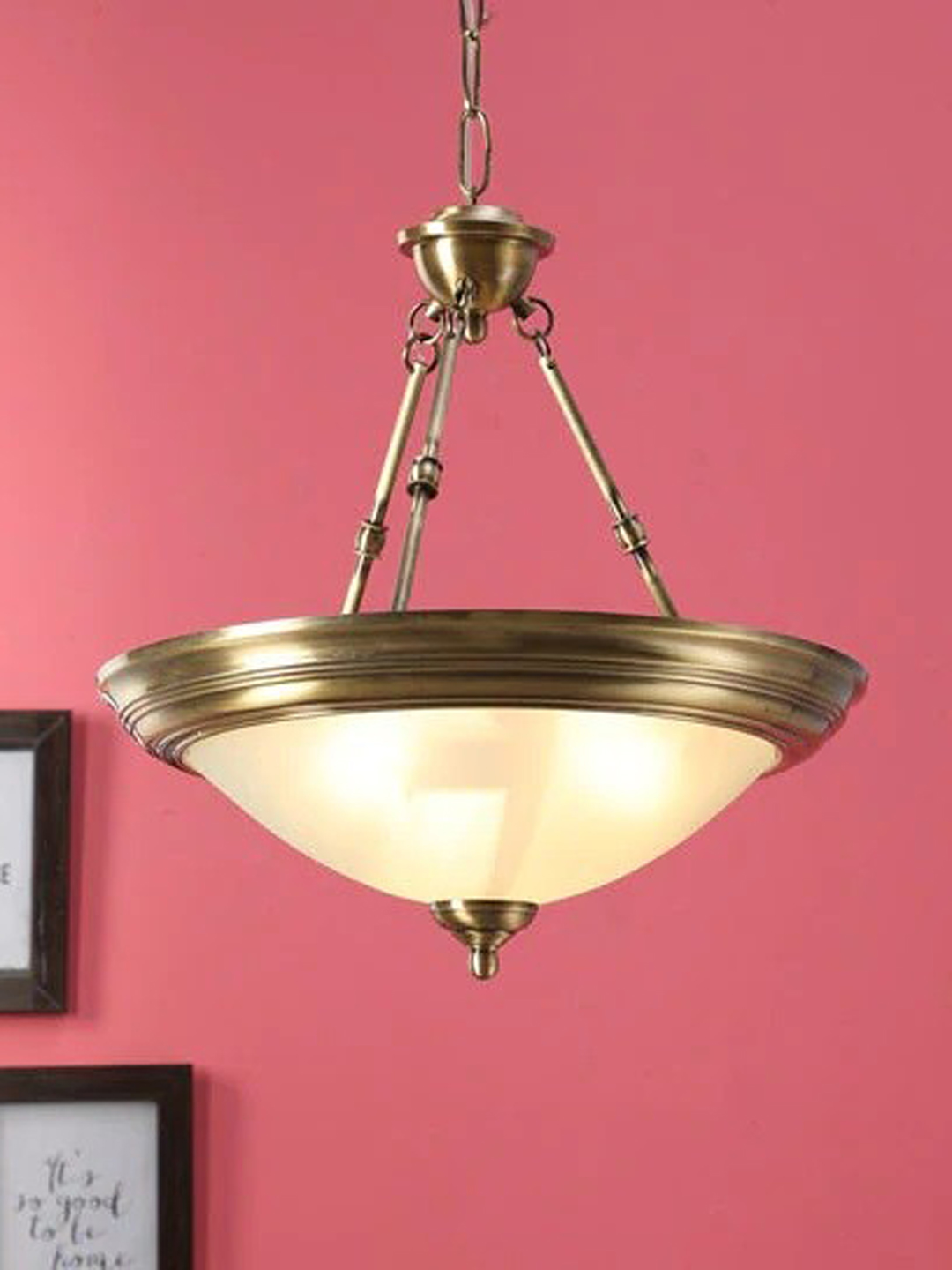 Brass Antique 3-Light Hanging Light – 45.7 cm