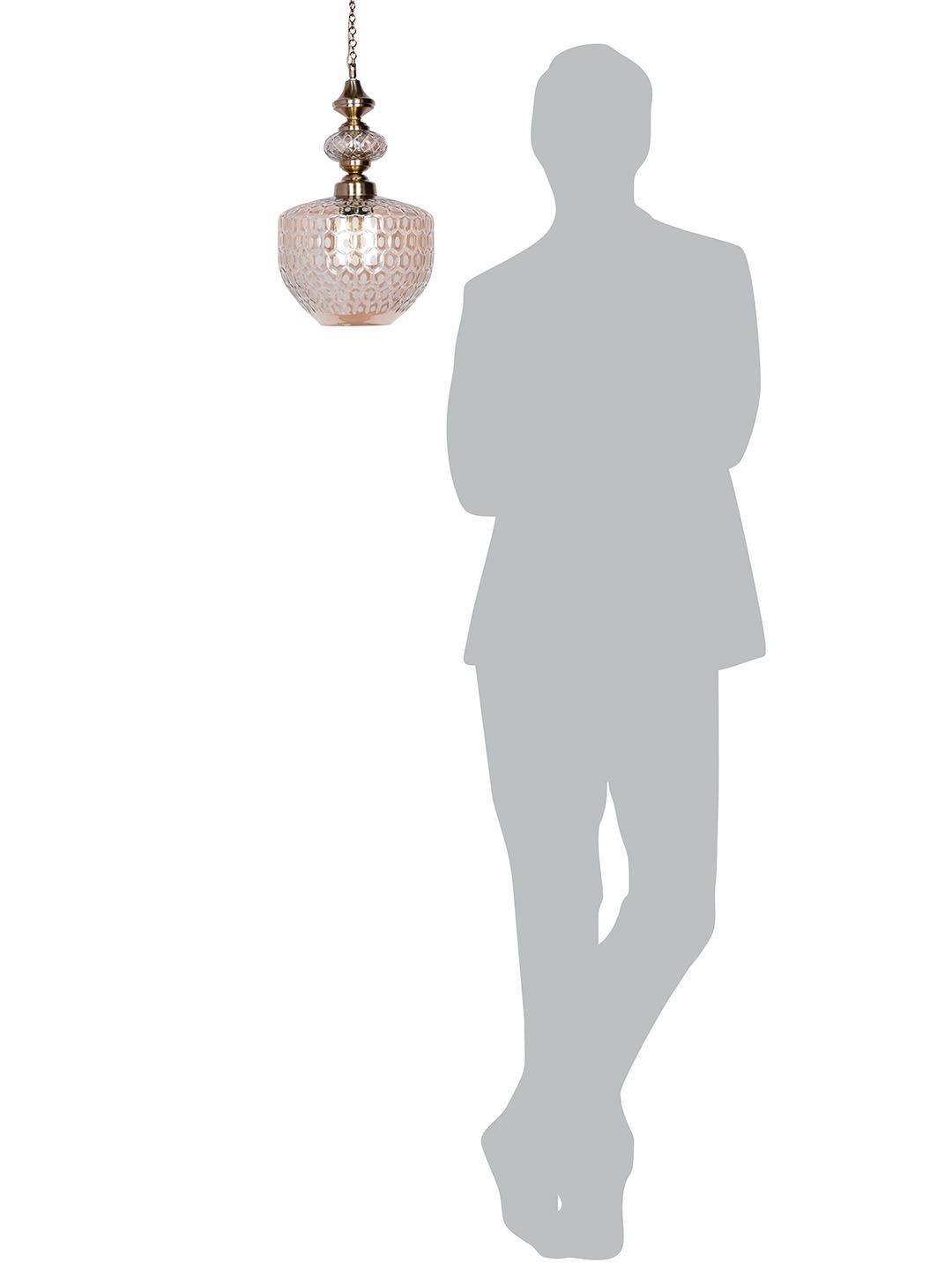 Elegant Golden Honeycomb Cut Glass Pendant Light for Dining, Living, Kitchen