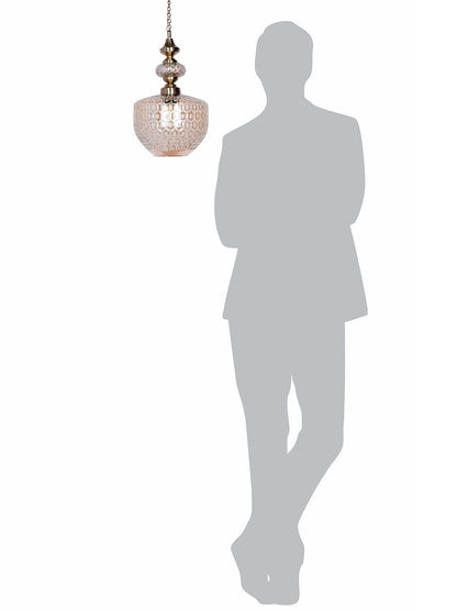 Elegant Golden Honeycomb Cut Glass Pendant Light for Dining, Living, Kitchen
