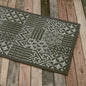 Grey Hamong Patchwork Tribal Print Cotton Rug | Handmade in India | 24×36"