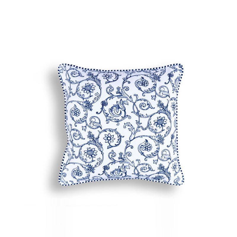 Blue Swirl Print Cotton Pillow Cover – Vibrant 16‑24 Inch Decorative Cushion