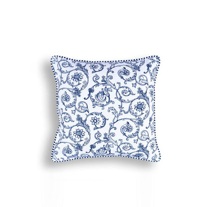 Blue Swirl Print Cotton Pillow Cover – Vibrant 16‑24 Inch Decorative Cushion