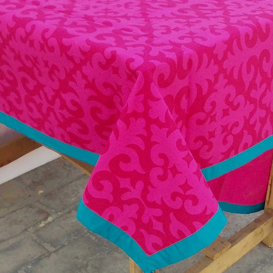 Bright Pink Shyrdak Print Cotton Table Cover – 60x60 & 60x90