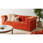 Elegant Kettleby Solid Wood & Fabric Sofa with Custom Finish