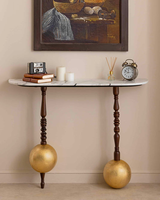 Globule Gold Leaving Console