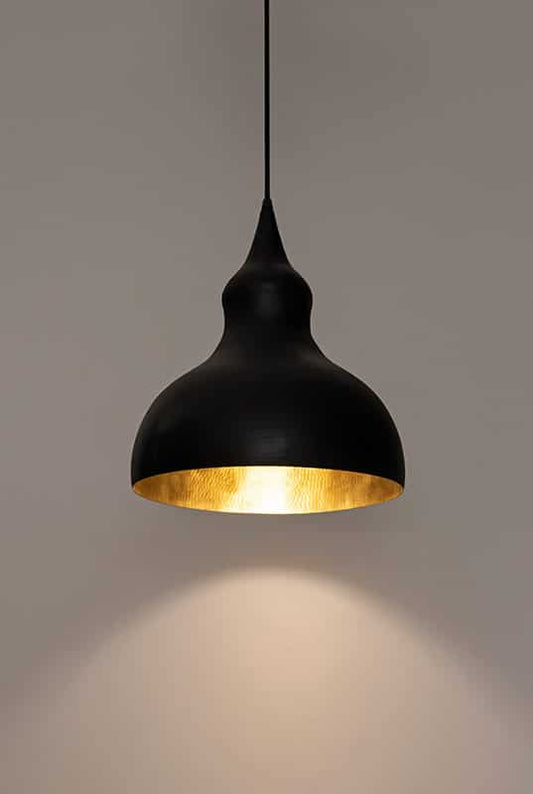 Tumba Brass Pendant Light – Antique Matte Black & Gold Finish