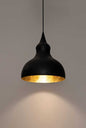 Tumba Brass Pendant Light – Antique Matte Black & Gold Finish