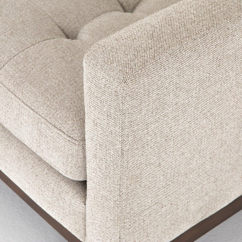 Mid-Century Cushion Sofa with Solid Wood Frame – Premium Leather