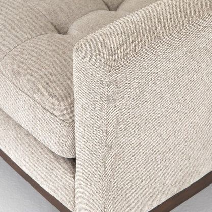 Mid-Century Cushion Sofa with Solid Wood Frame – Premium Leather