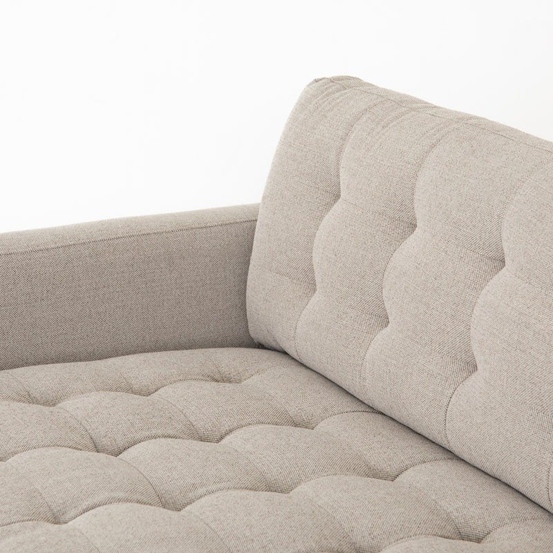 Mid-Century Cushion Sofa with Solid Wood Frame – Premium Leather