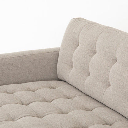 Mid-Century Cushion Sofa with Solid Wood Frame – Premium Leather