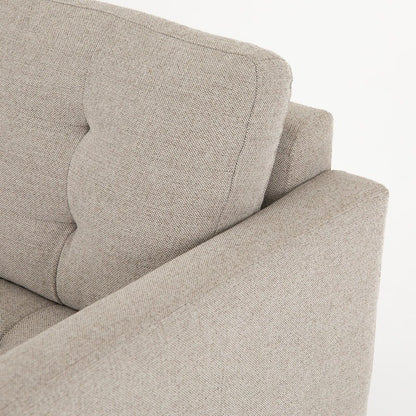 Mid-Century Cushion Sofa with Solid Wood Frame – Premium Leather