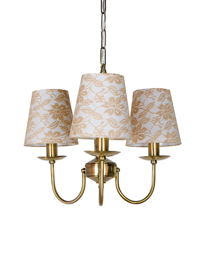 Brass Antique 3-Light Mini Chandelier – 45.7 cm