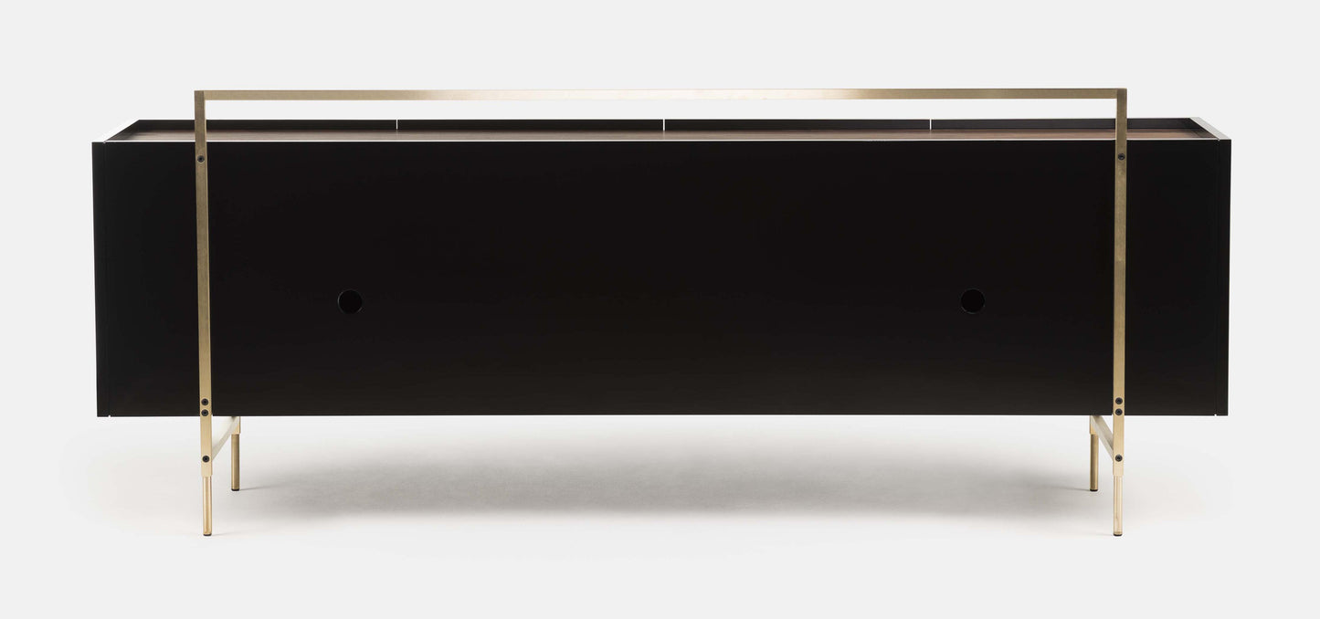 Luxurious Trunk Low Cabinet with Removable Storage Box and Metal Detailing