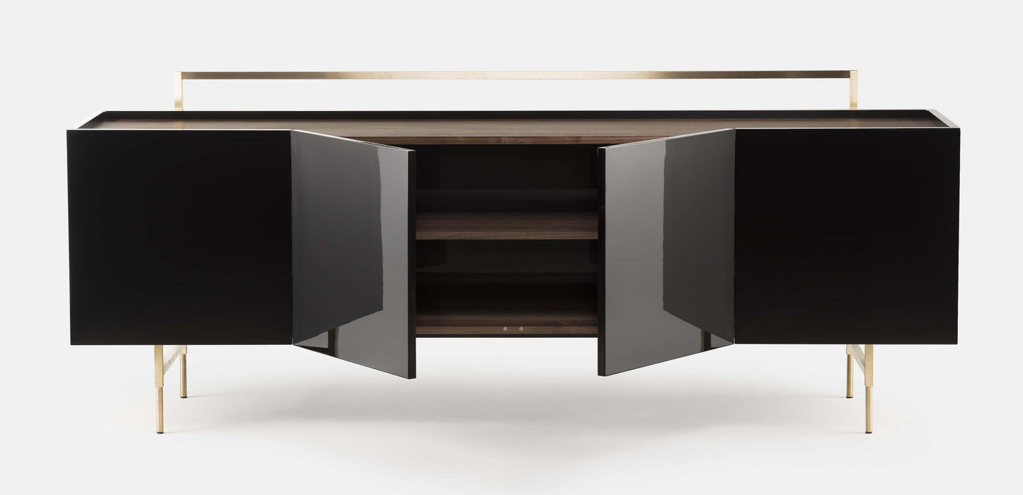 Luxurious Trunk Low Cabinet with Removable Storage Box and Metal Detailing